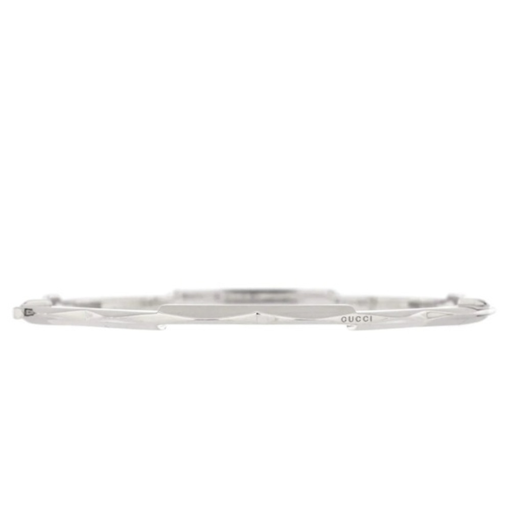 Gucci Link to Love Studded Bangle Bracelet 18K White Gold